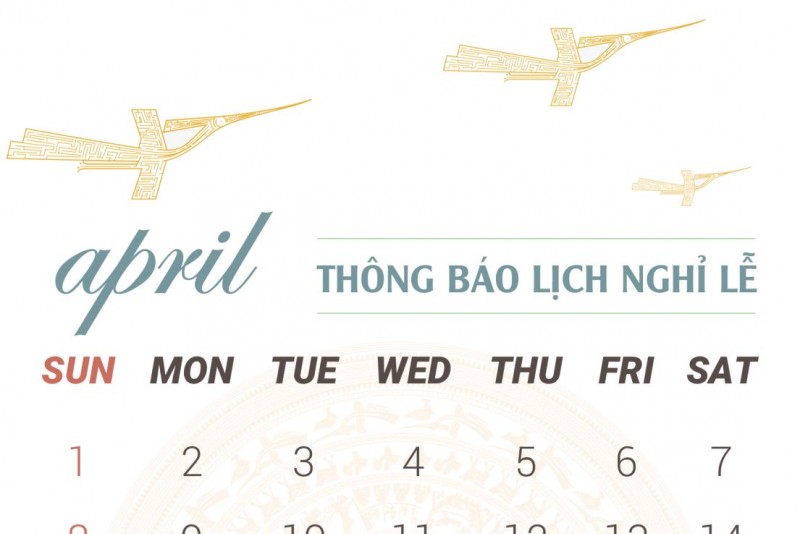 VNCS Thông báo lịch nghỉ lễ Giỗ tổ Hùng Vương, Ngày Thống nhất đất nước & Quốc tế Lao động