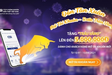 CHÍNH SÁCH CHƯƠNG TRÌNH - ĐÓN TÂN XUÂN, MỞ TÀI KHOẢN, RƯỚC "TRÂU VÀNG"