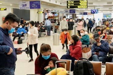越南全国机场的游客吞吐量超过600万人次，增长近58%