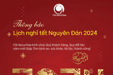 Thông báo lịch nghỉ Tết Nguyên đán 2024