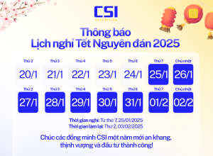 THÔNG BÁO LỊCH NGHỈ TẾT NGUYÊN ĐÁN 2025