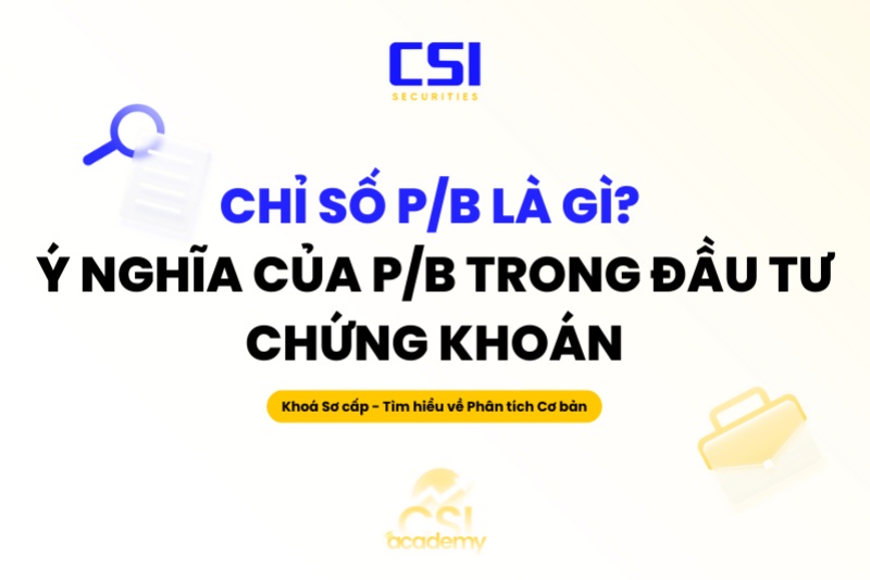 Chỉ số P/B là gì? Ý nghĩa của P/B trong đầu tư chứng khoán