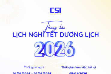 THÔNG BÁO LỊCH NGHỈ LỄ TẾT DƯƠNG LỊCH 2026