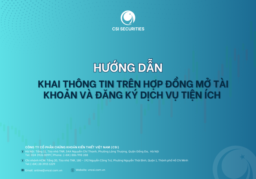 Hướng dẫn khai thông tin trên hợp đồng mở tài khoản và đăng ký dịch vụ tiện ích