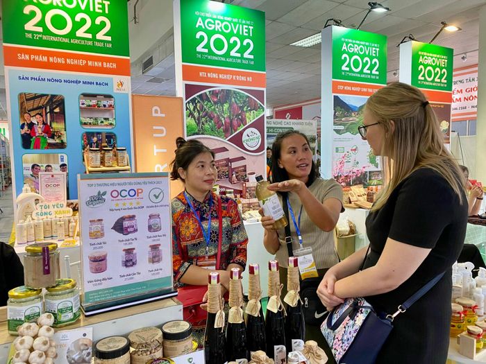 Khách nước ngoài tìm hiểu về nông sản Việt Nam tại AgroViet 2022